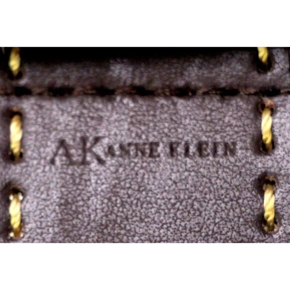 Anne Klein BROWN REAL LEATHER STITCH 1.5"Wd DRESS CASUAL WOMEN'S BELT Sz XL (I32 - Picture 16 of 16